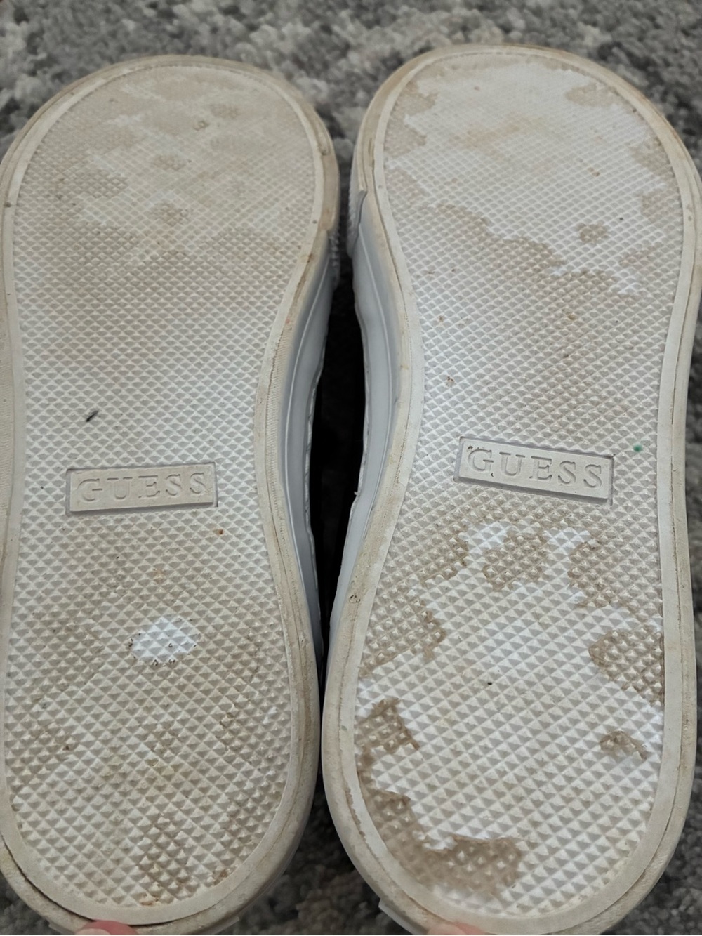 Guess Black Quilted Lace-Up Sneakers with Gold Accents - Picture 6 of 7
